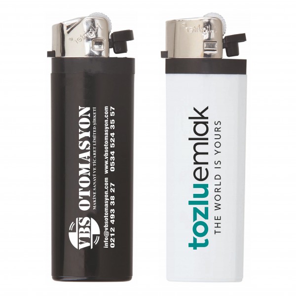 Logo baskılı büyük boy doldurulabilir taşlı promosyon çakmak MB-15025