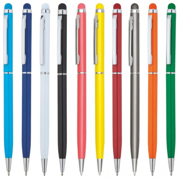 MB-5240 Çevirmeli Dokunmatik Promosyon Kalem MB-5240 çevirmeli logo baskılı dokunmatik promosyon kalem